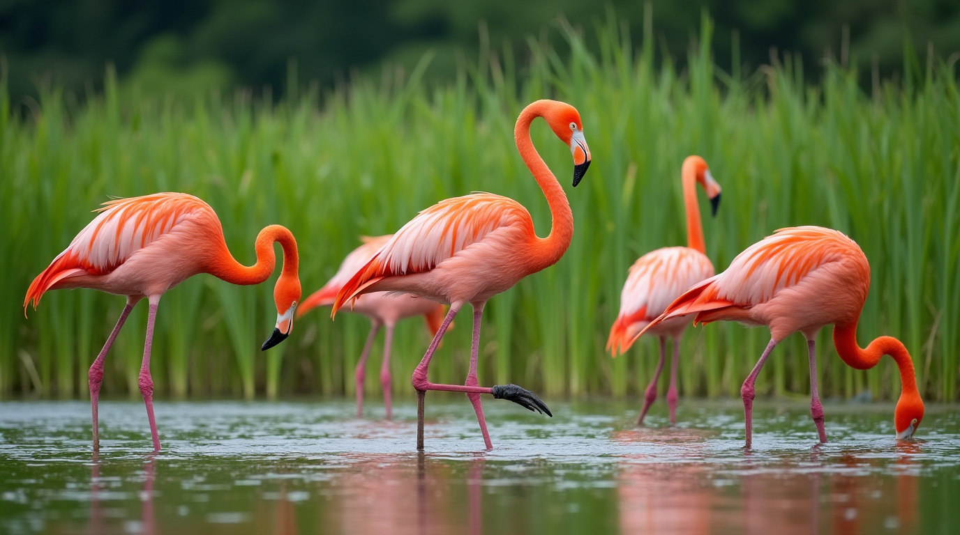 Flamingos in Colombia